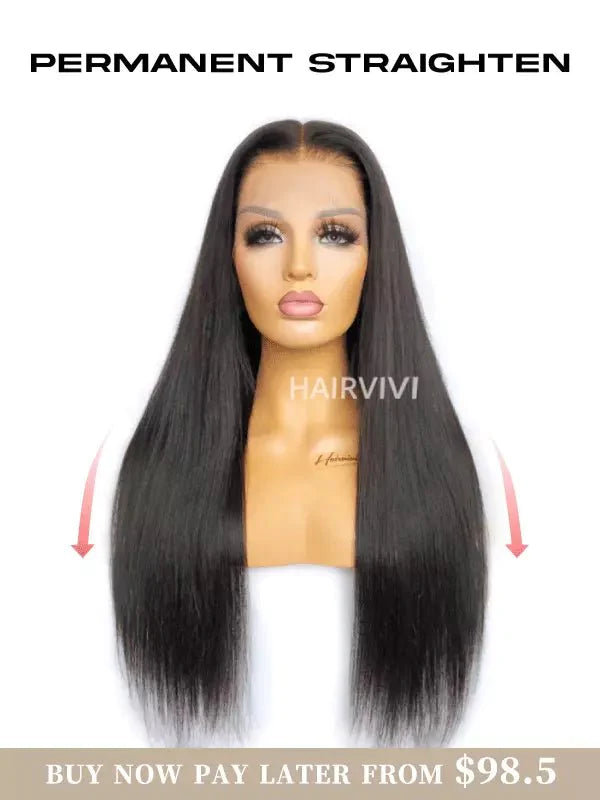 Hairvivi Victoria Permanent Straighten Lace Front Human Hair Wigs Bleached and Pre-Plucked