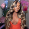 Upgrade HD lace 4x4 13x4 Crystal Lace Frontal Wigs Pre Plucked Highlight Body Wave Balayage Human Hair Wigs