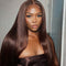 5x5 13x4 HD Lace Front Wigs Transparent Lace #4 Dark Brown Colored Human Hair Wigs