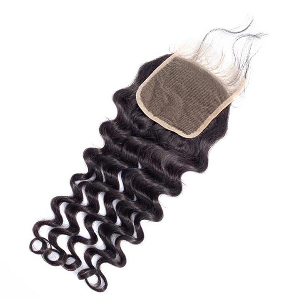 Loose Deep Wave Hair 4x4 Lace Closure, 5x5 Lace Closure Natural Black