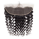 CurlyMe Loose Deep Wave Human Hair 3 Bundles With 13x4 Frontal Natural Black