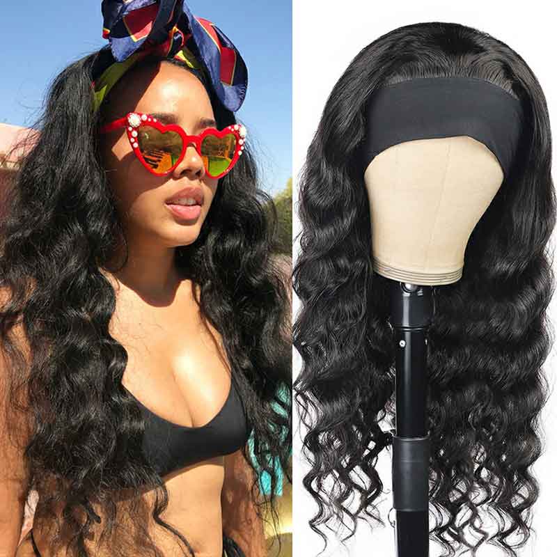 Aligrace Headband Loose Wave Glueless Wigs