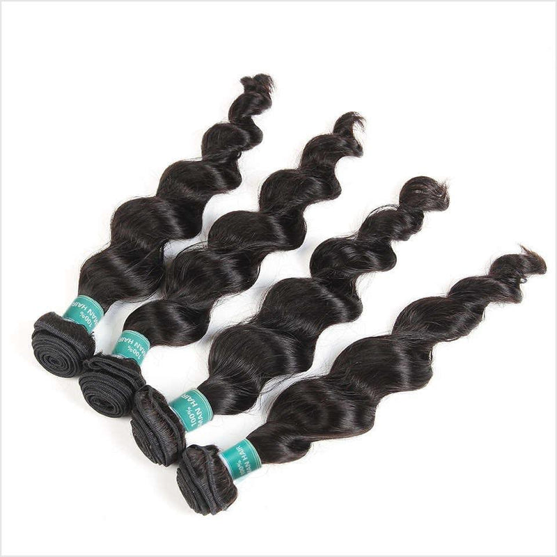 Ali Grace Loose Wave Hair Bundles 3 Pcs With 4x4 Lace Closure