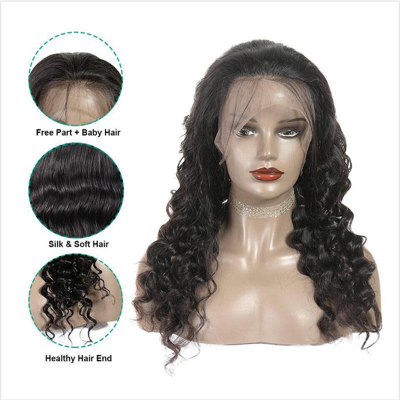 Ali Grace Peruvian 13x6 Lace Loose Wave Human Hair Wigs