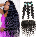 Ali Grace Loose Wave Hair Bundles 3 Pcs With 13x4 Lace Frontal