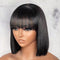 USA 2 Day Express Shipping Buy One Get One Free 4x4 Lace Closure Pink Bob Straight Hair Plus Natural Color Bob Wigs With Bangs