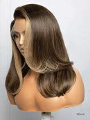 Hairvivi Chloe Deep Side Part Brown With Blonde Money Piece Lace Front Wig