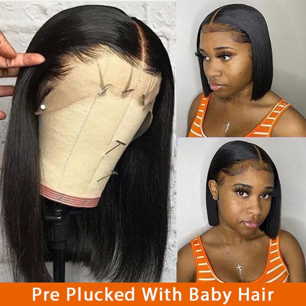 Mslynn Bob Straight 360 Lace Front Wig Short Bob Wig 100% Human Hair