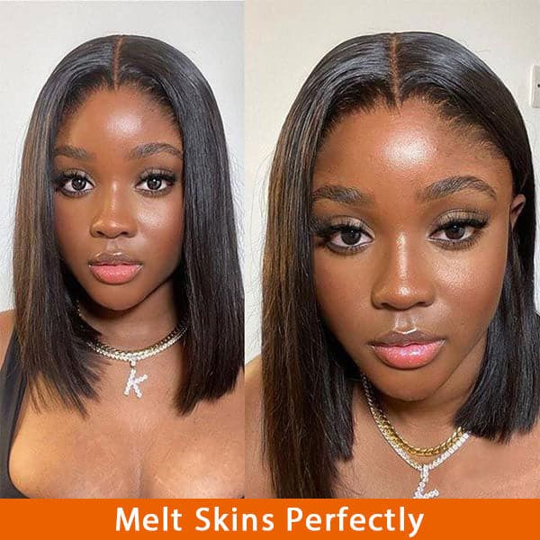 Mslynn Bob Straight 360 Lace Front Wig Short Bob Wig 100% Human Hair