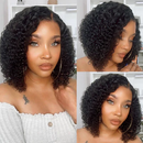 Mslynn Bob Wigs Lace Closure Human Hair Wigs Curly Short Bob Wigs