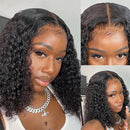 Mslynn Bob Wigs Lace Closure Human Hair Wigs Curly Short Bob Wigs