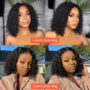 Mslynn Bob Wigs Lace Closure Human Hair Wigs Curly Short Bob Wigs