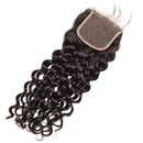 Mslynn Hair Deep Wave Bundles with Closure 100% Unprocessed Virgin Human Hair Deep Wave 4 Bundles with Lace Closure