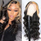 Mslynn Honey Blonde Skunk Stripe Wig Body Wave Wig 13x4 Lace Front Wig Pre Plucked With Baby Hair