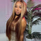 Mslynn 4/27 Highlight Wig Human Hair 4X4 Lace Closure Wig Straight Human Hair Wig