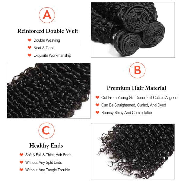 Mslynn Hair Kinky Curly Bundle Human Hair Bundle Full Hair Weaving 3 Bundles Curly Bundle