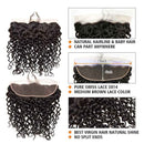 Mslynn Hair Malaysian Hair Water Wave 3 Bundles with Frontal 100% Virgin Human Hair Bundles Malaysian Hair Extensions Natural Color