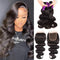 Peruvian Hair Body Wave 3 Bundles With Lace Closure Virgin Human Hair Weave Bundles With Lace Closure