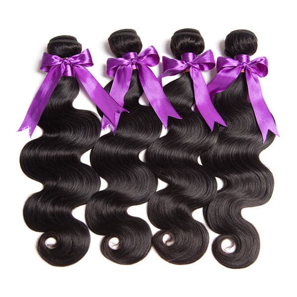 4 Bundles Body Wave Hair 100% Virgin Hair Bundles Natural Color