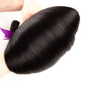 Mslynn Straight Wig 3 Bundles Pony Tail Weave 100% Unprocessed Human Hair