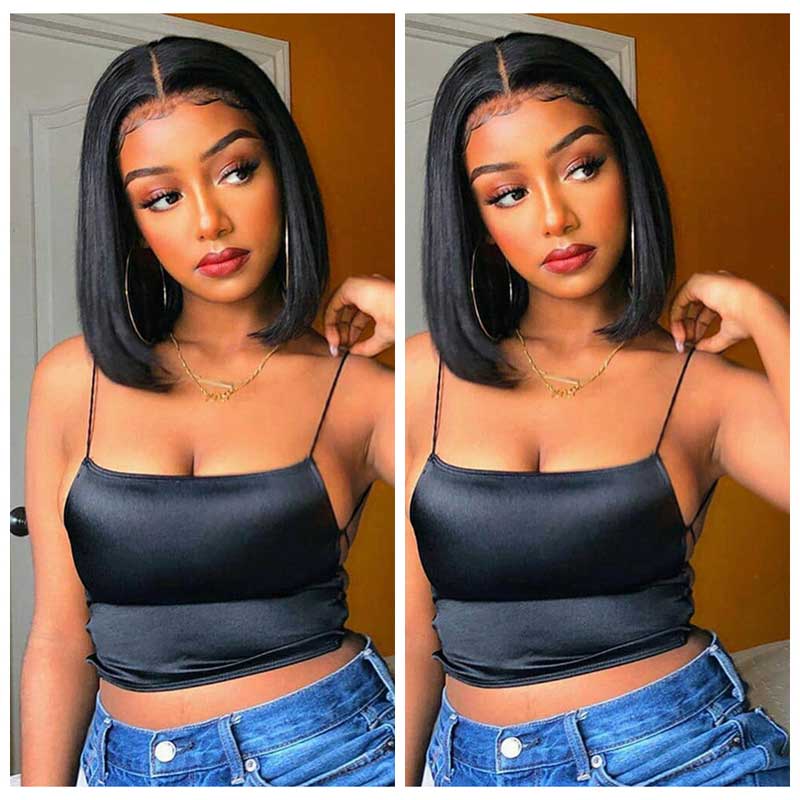 Ali Grace 4x4 Lace Closure Short Bob Wigs for Black Women