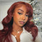 Transparent Lace 4X4/13X4 Body Wave Human Hair Wig New #33 Red Brown Auburn Color Wig For Women