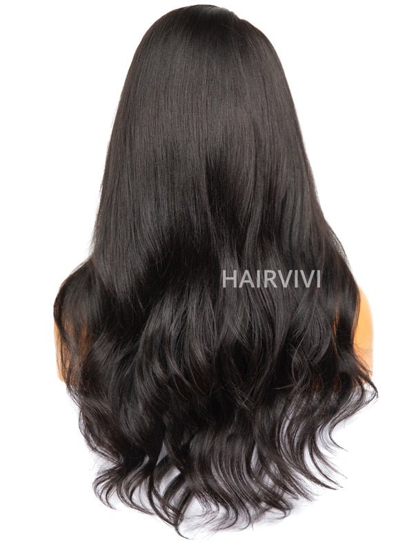 Hairvivi Cindy Yaki Hair Natural Looking Wigs Side Part Human Hair Wig