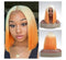 Megalook Short Cut Bob Transparent Hd 4x4 13x4 Bob Wigs Straight Lace Frontal Wig Ombre 613 Orange Colored Wig