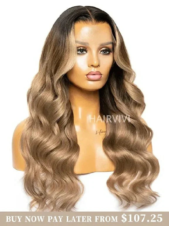 Hairvivi Eleanor Ombre Human Hair Wigs Blonde Hair HD Lace Frontal