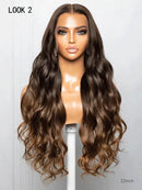 Hairvivi Chase Brown Ombre Human Hair Glueless Wigs Natural Looking HD Lace