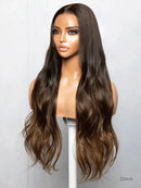 Hairvivi Kierra Ombre Human Hair Wig Brown Hair HD Swiss Lace