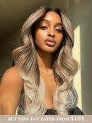 Hairvivi Olena Ombre Lace Front Wig With Dark Roots Human Hair Glueless Wig