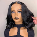 Dola Hair Short Wavy Bob Lace Closure Glueless Wig 180% Density