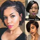 Mslynn Short Bob Wig Pixie Cut Wig Straight Lace Closure Wigs For Black Women