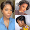 Straight T Part Lace Wig Short Bob Wigs 100% Human Hair Wigs Pixie Cut Wig