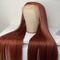 New #33 Red Brown Auburn Color Straight Human Hair Wig HD Lace 4X4/13X4 Lace Frontal Wigs