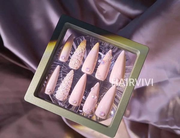 Hairvivi Pink Diva Press On Nails (900 Points)