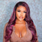 Megalook Transparent 4x4 5x5 13x4 13x6 Lace Front Wig Black Hair With Purple Highlights Straight/Body Wave Human Hair Wigs