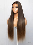 Hairvivi Chase Brown Ombre Human Hair Glueless Wigs Natural Looking HD Lace