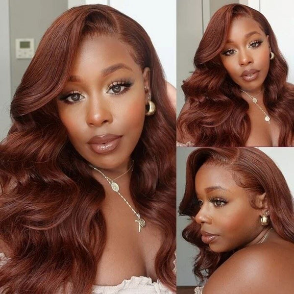 20inch Body Wave #33 Reddish Brown 13x4 Lace Front Wigs