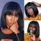 USA 2 Day Express Shipping Buy One Get One Free 4x4 Lace Closure Pink Bob Straight Hair Plus Natural Color Bob Wigs With Bangs