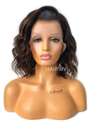 Hairvivi Bambi Short Curly Human Hair Wig Lace Front Ombre Color HD Lace