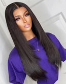 Jessies Wig 13x5 Crystal Lace Front Layer Cut Straight Wig Butterfly Haircut Wig With Medium Length(80'S 90'S Tiktok Recommend)