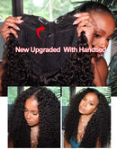 Jessies Wig Influencer Recommend Kinky Curly  V Part Wig Glueless Human Hair Wig 0 Skill Need