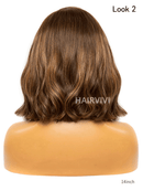 Hairvivi Bruna Auburn Brown Bob Wig Human Hair Lace Front