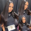 Mslynn Straight Hair 5X5 Closure Wigs Real Human Hair Wigs With Pre Plucked With Baby Hair