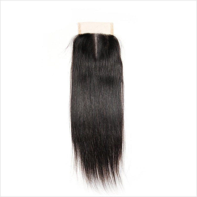 Ali Grace Brazilian Straight Hair 4*4 Lace Closure Medium Brown Pre-Pre Plucked Remy Hair Lace Closure