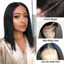 Short Bob Wigs Straight Human Hair Wigs 4X4 Bob Style Wigs With Full Ends