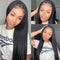 Aligrace 5x5 HD Lace Front Straight Wigs Natural Black