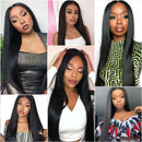 Aligrace 5x5 HD Lace Front Straight Wigs Natural Black